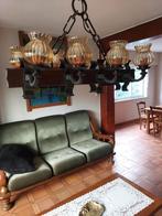 Zeer mooie 8 armige eiken luster vintage, Enlèvement, Comme neuf