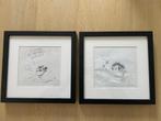 Franquin Gaston dédicaces dessins encadrés originaux, Livres, Comme neuf, Franquin, Enlèvement ou Envoi, Série complète ou Série