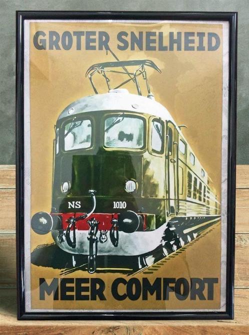 NS Spoorwegen Groter Snelheid meer Comfort Trein Poster lijs, Verzamelen, Posters, Nieuw, Verzenden
