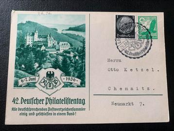 Duitse postkaart met stempel 1936