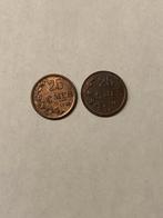 25centimes 1945/1947 Luxemburg, Timbres & Monnaies, Monnaies & Billets de banque | Collections, Enlèvement ou Envoi