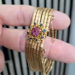 18 karaat heel mooi goud armband Rubijne & Saphir, Bijoux, Sacs & Beauté, Bracelets, Or, Comme neuf, Or, Enlèvement