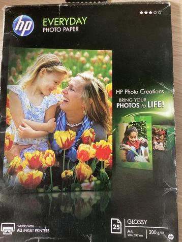 HP Foto papier glanzend A4 gratis verzending ! 20 vellen. 