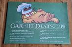 Vintage Garfield papieren placemats, Garfield eating tips, Verzamelen, Poppetjes en Figuurtjes, -, -, Ophalen of Verzenden, Zo goed als nieuw
