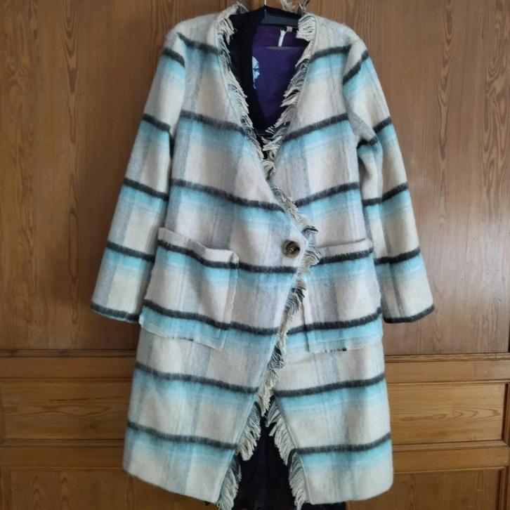 Geruit jasje, m 36/S, nieuw, wolmix, Kleding | Dames, Jassen | Winter, Nieuw, Maat 36 (S), Beige, Ophalen of Verzenden