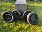 Winterbanden Bridgestone op velg 205/55 R16, Auto-onderdelen, Banden en Velgen, Ophalen, Gebruikt, Banden en Velgen, Personenwagen