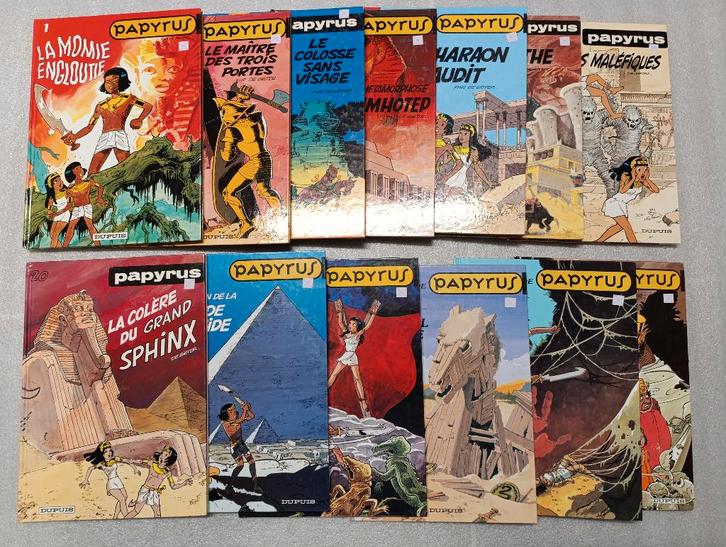 BD Papyrus N 1 2 3 8 11 13 19 20 21 22 23 24 25, Boeken, Stripverhalen, Zo goed als nieuw, Meerdere stripboeken, Ophalen