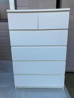 Ikea Malm Kast 6 lades wit, Huis en Inrichting, Kasten | Ladekasten, Ophalen, Gebruikt