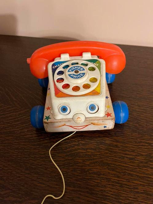 Fisher Price vintage telefoon nr 747 uit 1961, Kinderen en Baby's, Speelgoed | Fisher-Price, Gebruikt, Duw- of Trekspeelgoed, Met geluid