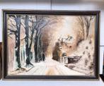 Winterlandschap, olieverf op doek, afm. 72 x 53 cm, Ophalen