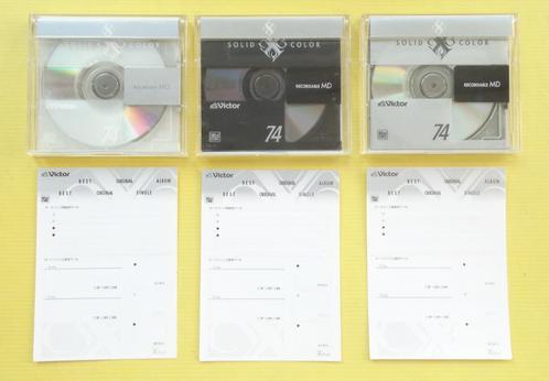 Minidisc VICTOR md74 X(kai) solid color set incl. label-RARE, Audio, Tv en Foto, Walkmans, Discmans en Minidiscspelers, Minidisc-recorder