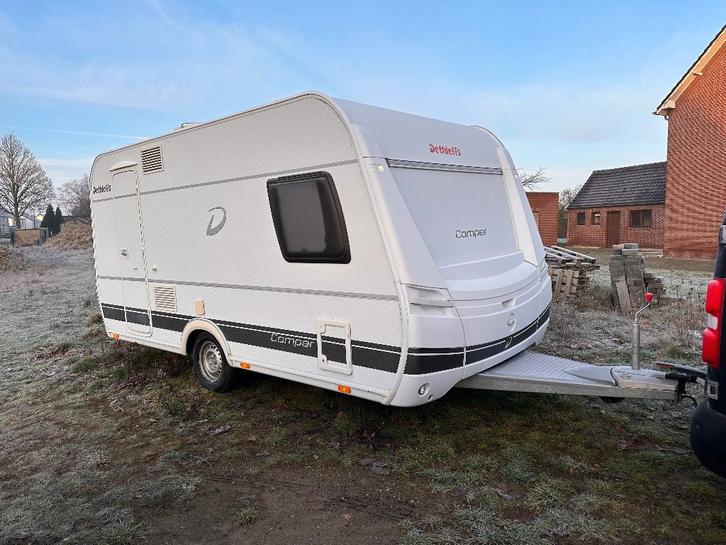 Caravan Dethleffs Camper, Caravans en Kamperen, Caravans, Particulier, tot en met 4, 1000 - 1250 kg, Treinzit, Dethleffs, Frans bed