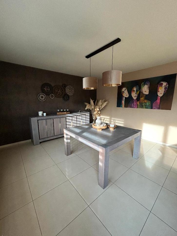 Salle à manger en bois massif, Maison & Meubles, Salles à manger complètes, Comme neuf, Enlèvement