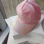 Roze pet met glitter steentjes coco, Ophalen, Zo goed als nieuw, Pet