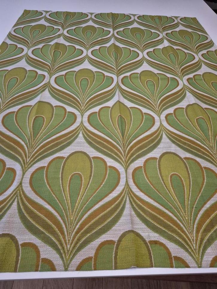 Gordijn in vintage stof 152 cm H, Verzamelen, Retro, Ophalen of Verzenden