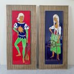 Bayer, 2 muurdecoraties met geglazuurde tegels, Antiek en Kunst, Ophalen of Verzenden