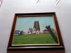 Schilderij op doek. Toren van Lissewege, Antiek en Kunst, Ophalen