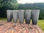 Gietijzeren bloembakken, Tuin en Terras, Ophalen, Gebruikt, Minder dan 60 cm, Rond