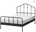 Tweepersoonsbed, Huis en Inrichting, Slaapkamer | Bedden, Ophalen, Zwart, Tweepersoons, Zo goed als nieuw