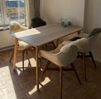 Eettafel met 5 stoelen, Ophalen, 100 tot 150 cm, 50 tot 100 cm, Zo goed als nieuw