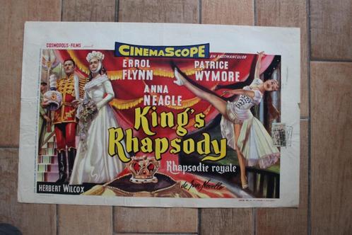 filmaffiche Errol Flynn King's Rhapsody 1955 filmposter, Verzamelen, Posters, Zo goed als nieuw, Film en Tv, A1 t/m A3, Rechthoekig Liggend