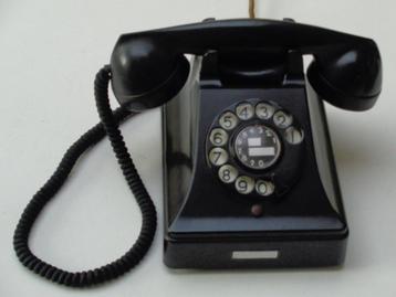 Oude Telefoon Bell Tel. in Bakeliet met Draaischijf uit 1954 beschikbaar voor biedingen