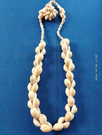 Collier en coquillages de 40 cm de long avec coquillages fin