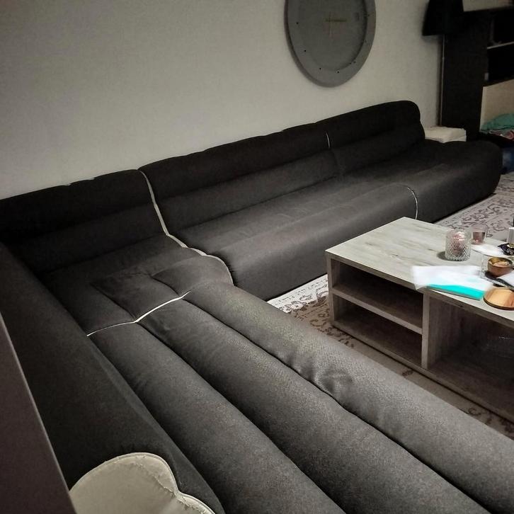 Comfortabele hoekzetel, Maison & Meubles, Canapés | Coins salons complets, Utilisé, Tissus, Enlèvement