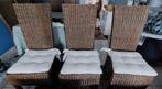 Rotan eetkamerstoelen, Ophalen, Gebruikt, Bruin, Riet of Rotan