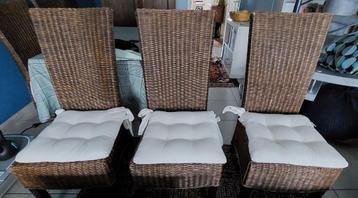 Rotan eetkamerstoelen, Osier ou Rotin, Brun, Enlèvement, Cinq, Six Chaises ou plus