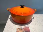 Vintage Le Creuset braadpan 34 cm Vulcanic in super staat, Gietijzer, Ophalen of Verzenden, Zo goed als nieuw, Keramische plaat