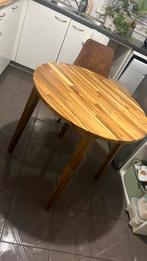 Houten tafel rond, Tuin en Terras, Ophalen, Zo goed als nieuw, Rond, Hout