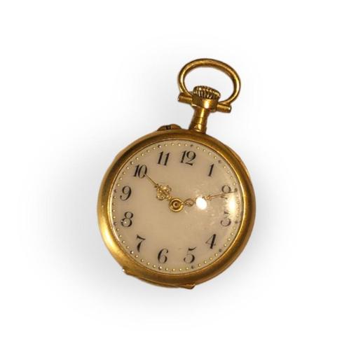 Gouden zakhorloge Montre De Col - Unisex - 1850-1900, Handtassen en Accessoires, Horloges | Heren, Zo goed als nieuw, Zakhorloge