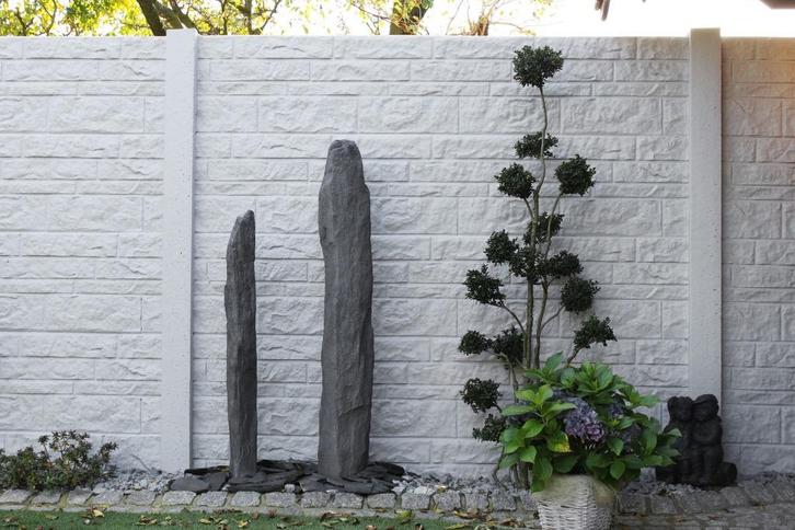 Afsluiting met betonnen motiefplaten, Tuin en Terras, Overige Tuin en Terras, Nieuw, Ophalen