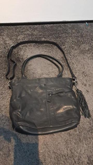 ZGAN BAG2BAG zwarte lederen dames schouder - / handtas beschikbaar voor biedingen