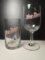 2 oude bierglazen Konig Pilsener dikke emaille, Verzamelen, Biermerken, Ophalen of Verzenden, Gebruikt, Glas of Glazen, Overige merken
