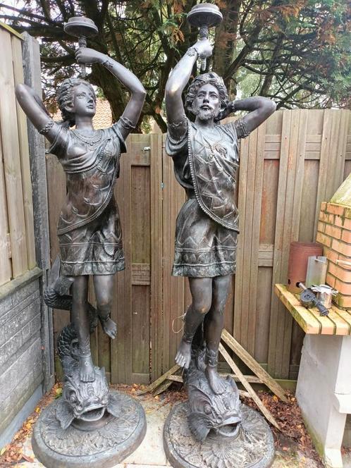 Grote gesigneerde bronzen beelden L.Steiner 12.500, Tuin en Terras, Tuinbeelden, Ophalen of Verzenden