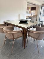 Magnifique table et 8 chaises, Ophalen, Zo goed als nieuw, Glas