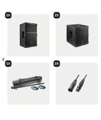 NIEUW COMPLETE PA SET 2X POWER DYNAMICS Y 215 +SUBS = 3700W, Audio, Tv en Foto, Luidsprekerboxen, Ophalen, Nieuw, Subwoofer