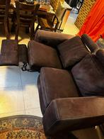 Bruine lederen relaks zetel tweezit - GRATIS, Huis en Inrichting, Ophalen, Gebruikt, 150 tot 200 cm, Tweepersoons