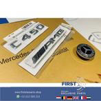 W205 C450 AMG LOGO SET C 450 CHROOM EMBLEMEN SET Mercedes C, Ophalen of Verzenden, Gebruikt, Mercedes-Benz