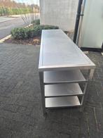 RVS Tafel Inox met 4 werkbladen. Zeer goede staat, Ophalen