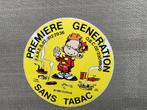 Badge du petit Spirou : 1ère génération sans tabac (1990)., Verzenden, Guust of Robbedoes, Nieuw, Plaatje, Poster of Sticker