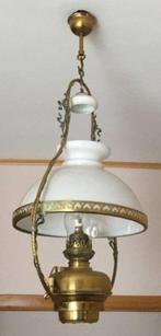 retro luster met glas, Huis en Inrichting, Lampen | Kroonluchters, Ophalen of Verzenden, Gebruikt, Glas