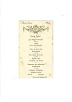 Menu de mariage 1946, Ophalen of Verzenden, Gebruikt
