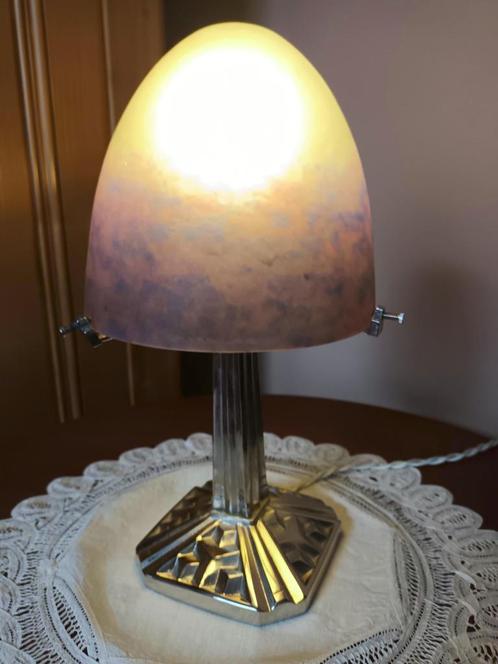Lampe d'époque Art Déco/Art Nouveau att. à Schneider, Antiquités & Art, Antiquités | Éclairage, Enlèvement ou Envoi