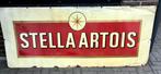 Stella Artois reclame plaat in ijzer L 2 M x H 78 cm, Verzamelen, Ophalen, Gebruikt, Overige typen