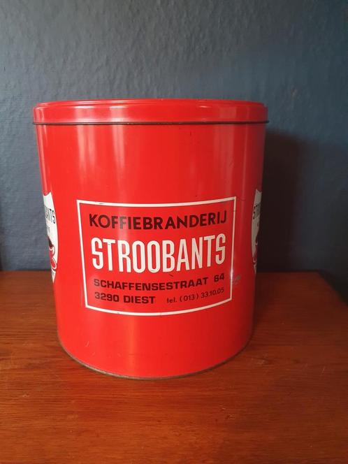 Grote oude Stroobants koffiebox, Verzamelen, Blikken, Zo goed als nieuw, Koffie, Ophalen of Verzenden