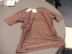 Nouveau t-shirt petit et moyen en microfibre marron, Manches courtes, Brun, Taille 38/40 (M), Lovable