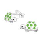 Zilveren oorbellen kinderen schildpad, Handtassen en Accessoires, Kindersieraden, Ophalen of Verzenden, Nieuw, Oorbellen